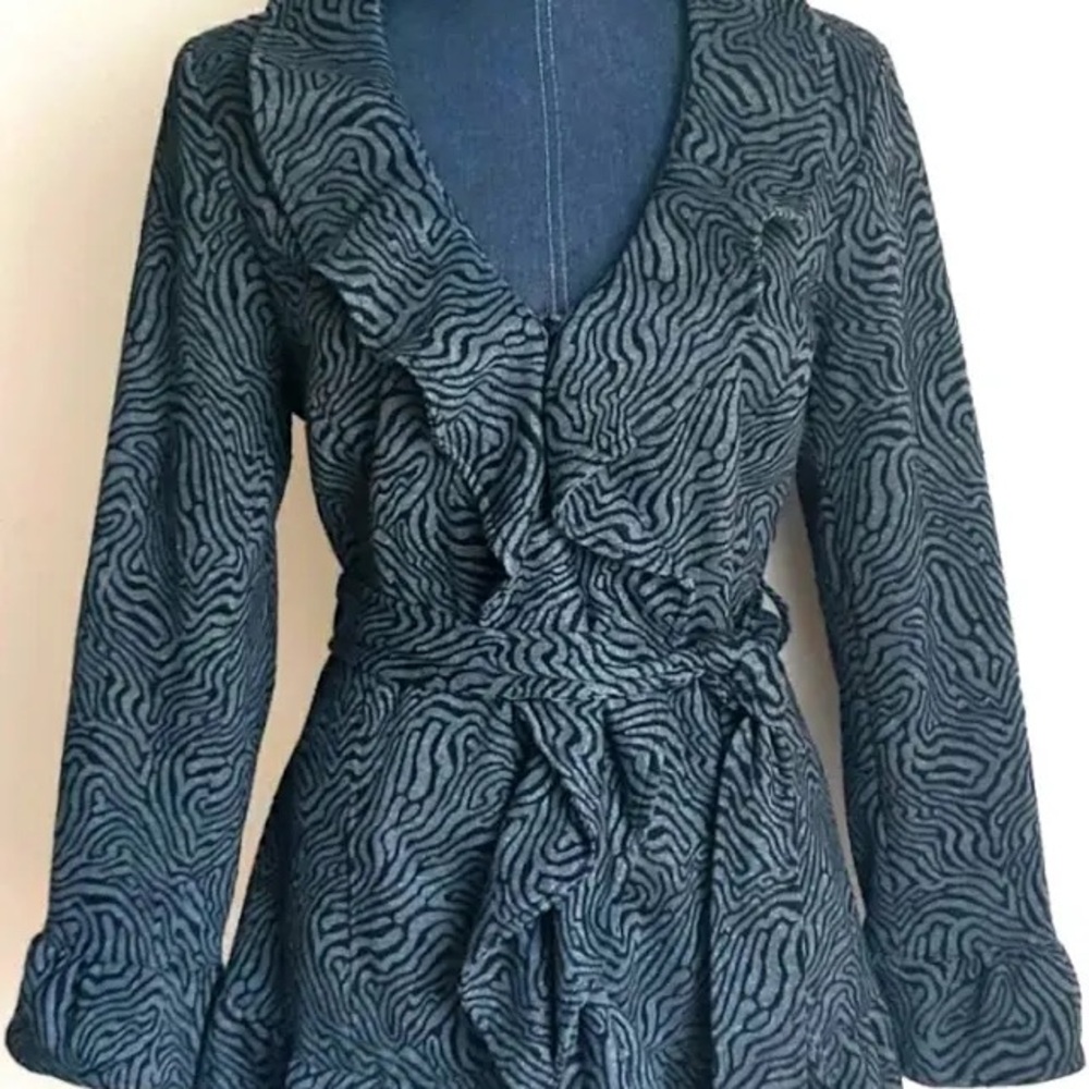 Sandro Black and Gray Pea Coat